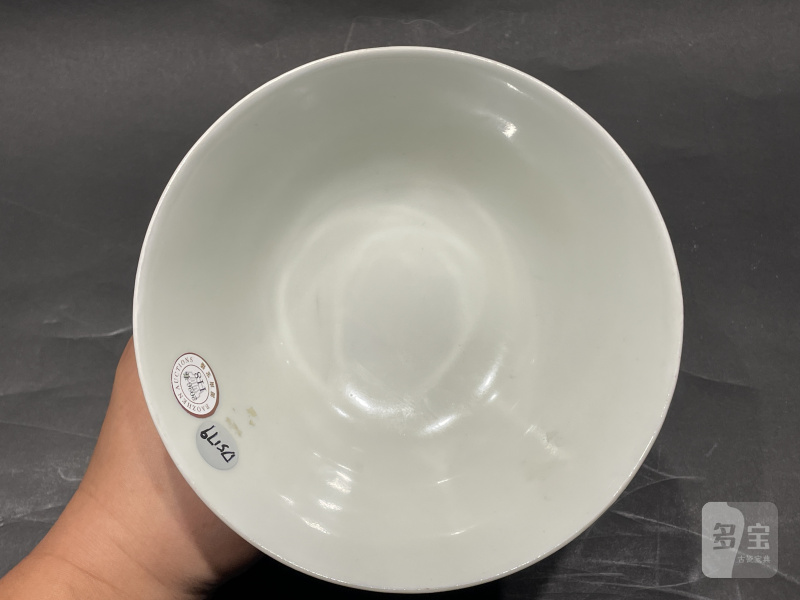 清雍正 釉里红三鱼纹高足碗 - 图5